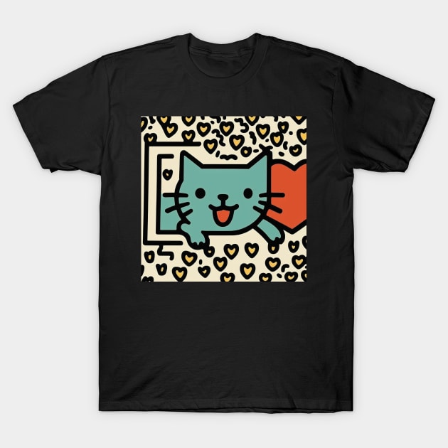 Funny Keith Haring, Cat lover T-Shirt by Art ucef